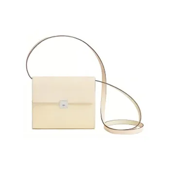 HERMES Clic Epsom Calfskin Shoulder Bag, Crossbody Bag Regular Women's I2 Nata Cream White