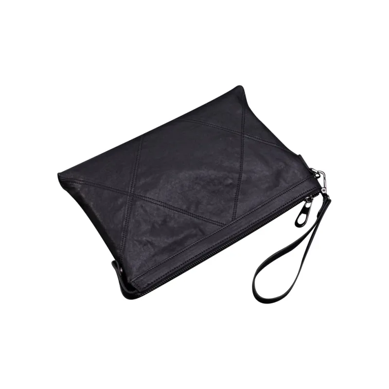 DOSRFINI Sheepskin Clutch Regular Men's Black-3