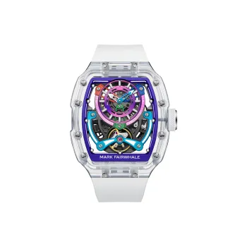 FAIRWHALE Automatic Mechanical Movement Rubber Strap Watch Men's Watches Black Dial