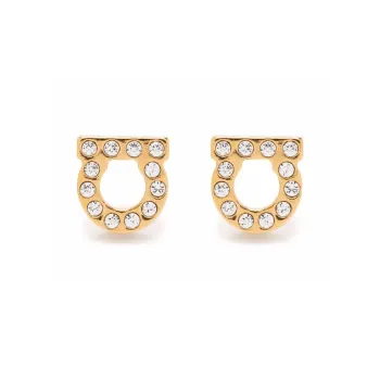 Ferragamo Stud Earrings Women's Gold