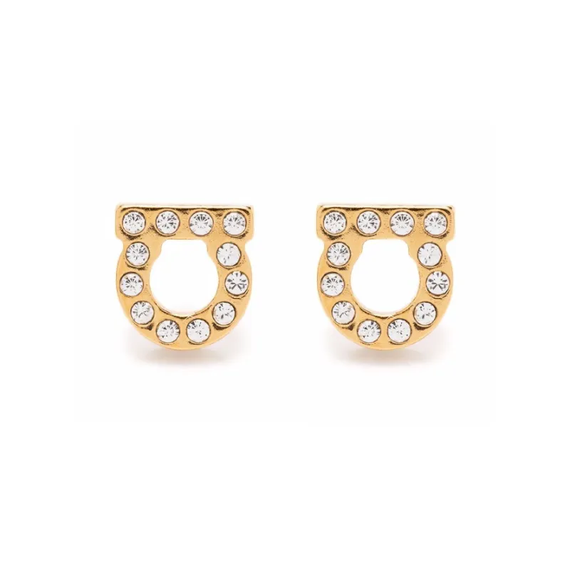 Ferragamo Stud Earrings Women's Gold-0