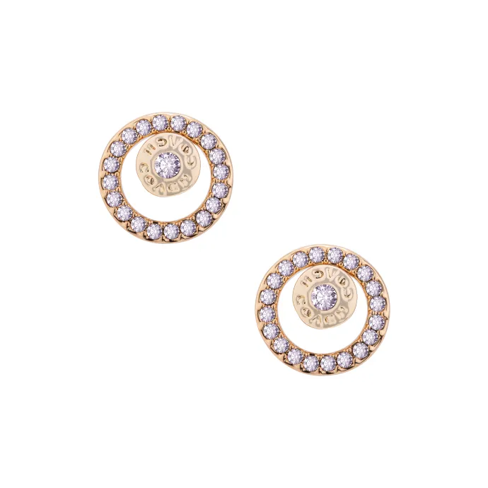 COACH Alloy Stud Earrings Women's Gold-0