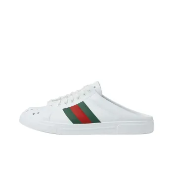 GUCCI ACE Wrap toe Slippers Men's White