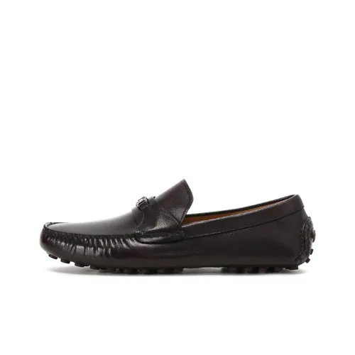 FERRAGAMO Gancini-buckle Leather Loafers