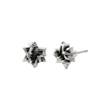 ROCK&RIDE 925 Sterling Silver Stud Earrings Unisex