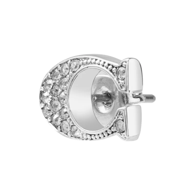 COACH Alloy Stud Earrings Women's Silver-2