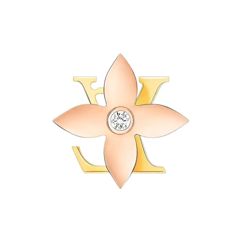 LOUIS VUITTON Idylle Blossom Reversible Stud Pink And Yellow Gold And Diamond - Per Unit-0