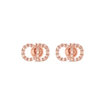 DIOR Stud Earrings Women's Rose Gold