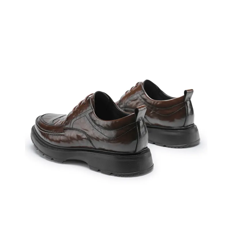 G.N.SHIJIA Dress Shoes Men Low Top Black/Brown-13