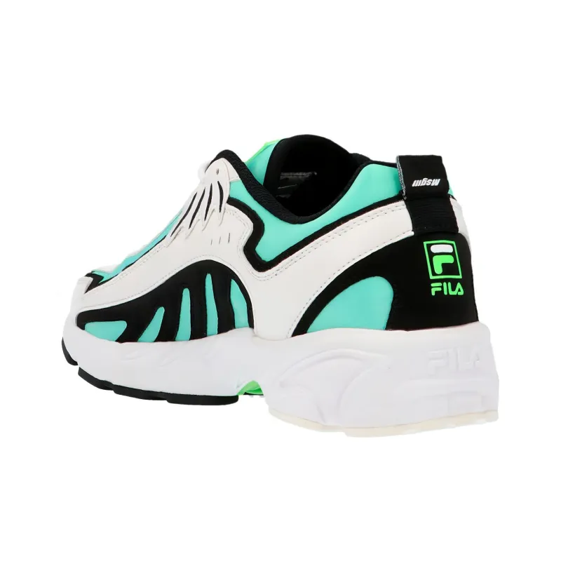 FILA x MSGM Cushioning Wear-Resistant Low-Top Running Shoes Men's Blue White-2