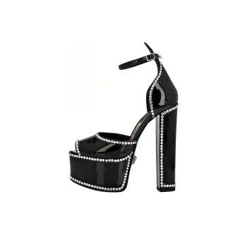 PHILIPP PLEIN Crystal-embellished Heeled Platform Sandals