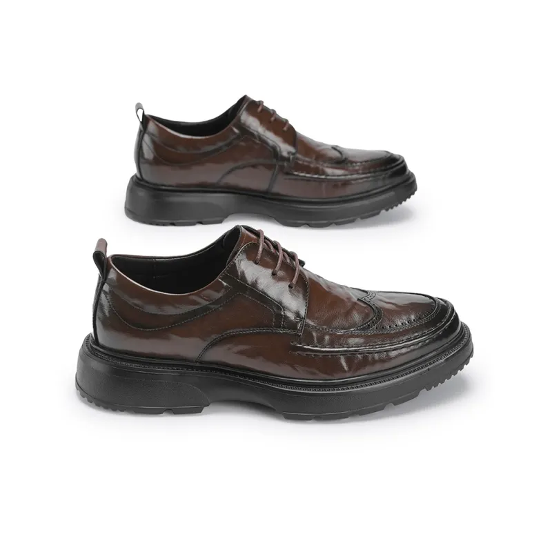 G.N.SHIJIA Dress Shoes Men Low Top Black/Brown-14
