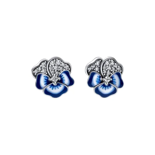 Pandora Stud Earrings Women's Blue