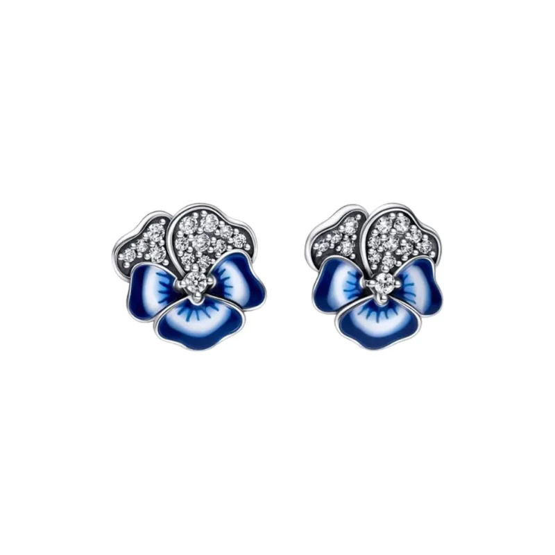 Pandora Stud Earrings Women's Blue-0