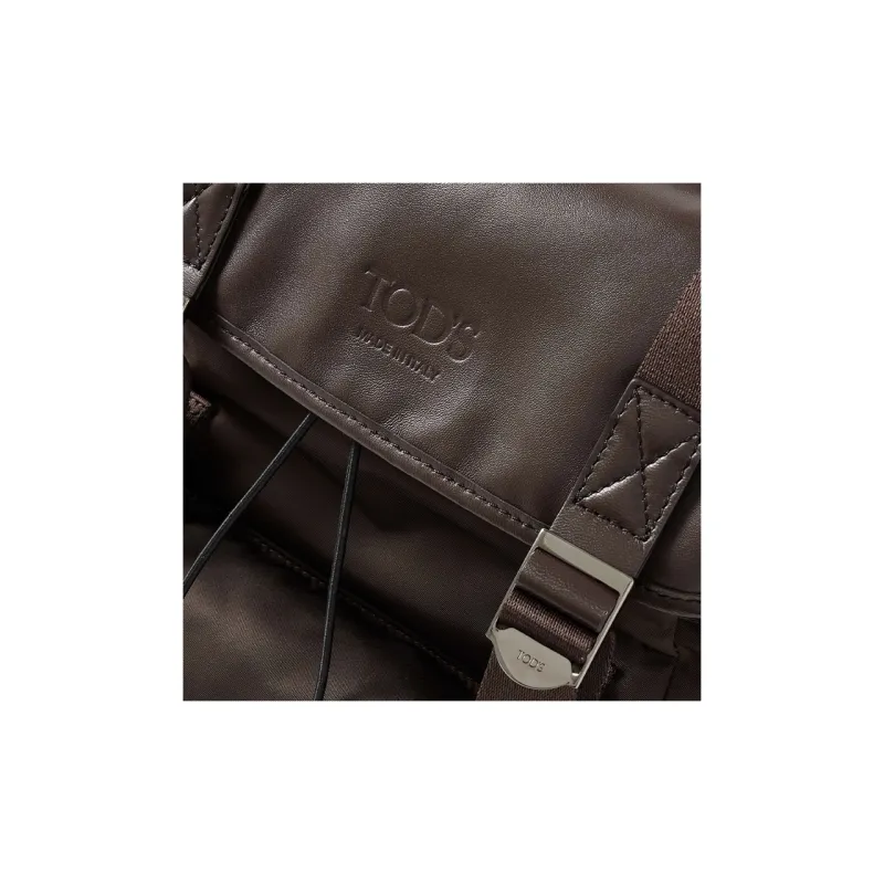 TOD'S Nylon Backpack Men's Brown-2
