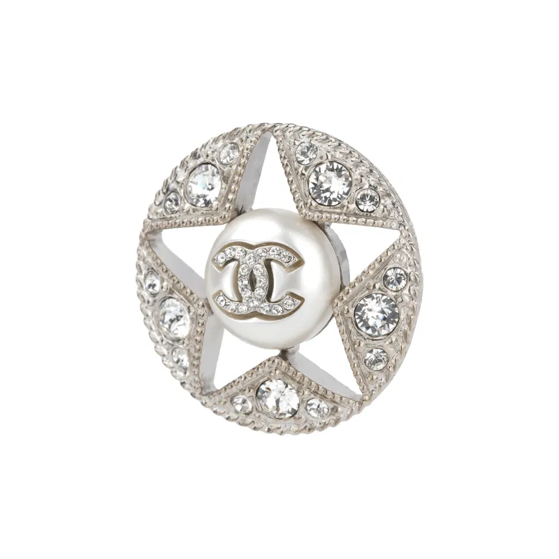 CHANEL Stud Earrings Women's Silver-1