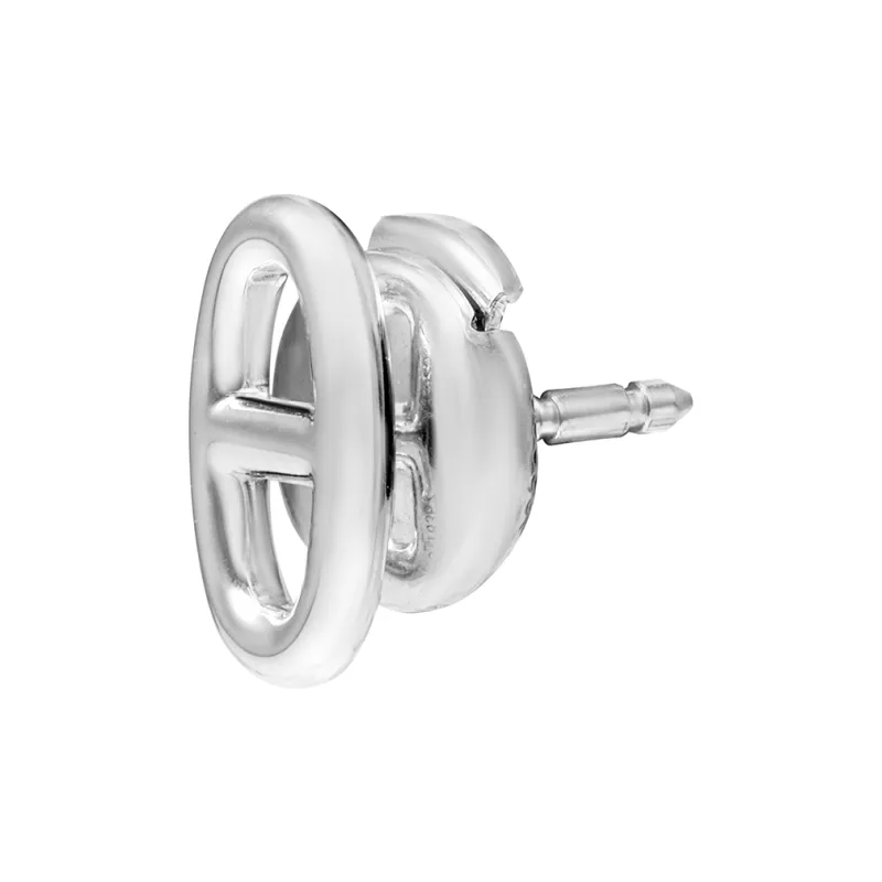 HERMES 925 Sterling Silver Stud Earrings Women's-1