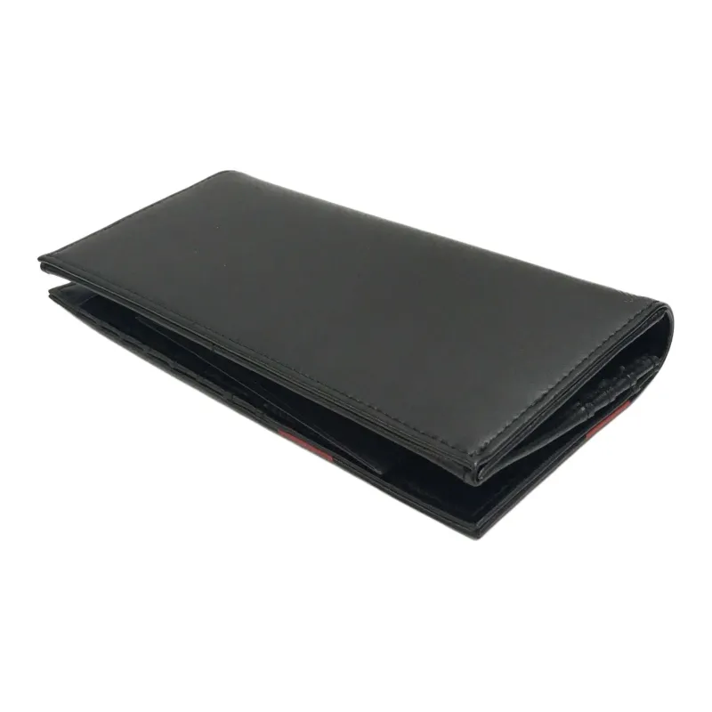 EMPORIO ARMANI Recycled Leather Wallet Men's Black & Red-3