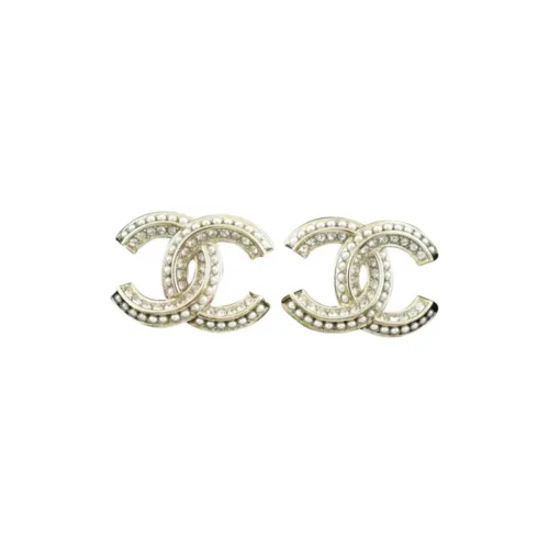 CHANEL Stud Earrings Women's Gold