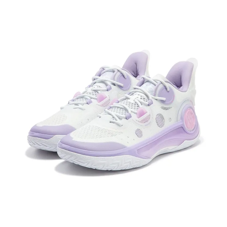 361° AG 4 SOAR Basketball Shoes Men Low Top 361 Degrees White/Digital Lavender-2