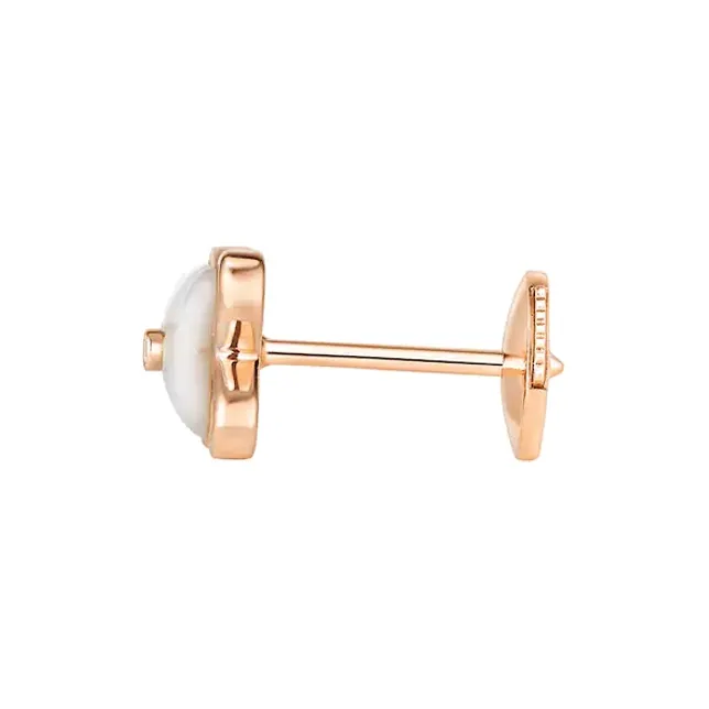 Chaumet Mother Of Pearl 18K Rose Gold, Diamond Stud Earrings Women's-1