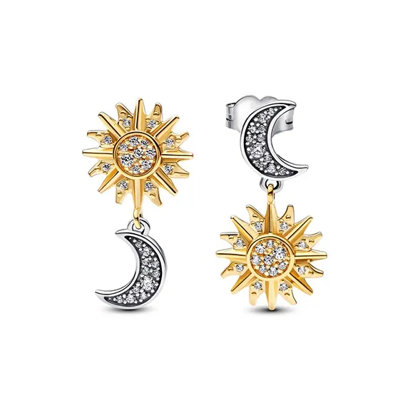 Pandora 925 Sterling Silver Stud Earrings Women's Silver-0