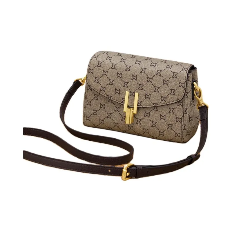 MashaLanti PVC Crossbody Bag Shoulder Bag Small Size Women's Light Coffee-2