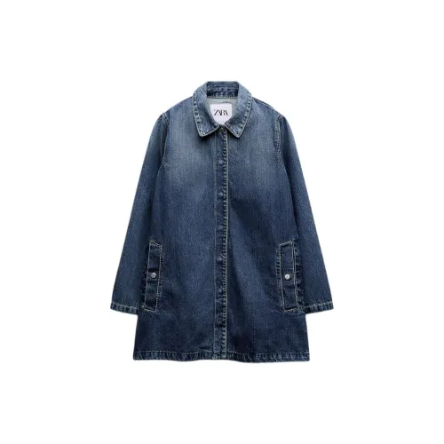 ZARA Jackets Women's Blue