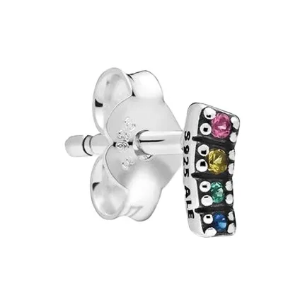 Pandora Stud Earrings Women's Silvery White-0