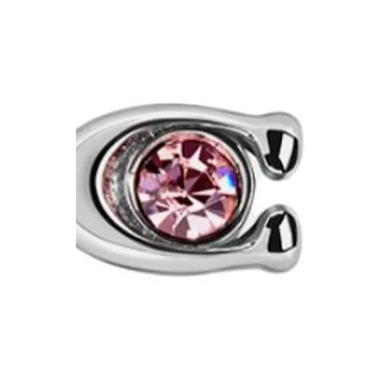 COACH Copper Stud Earrings Women's Black-2