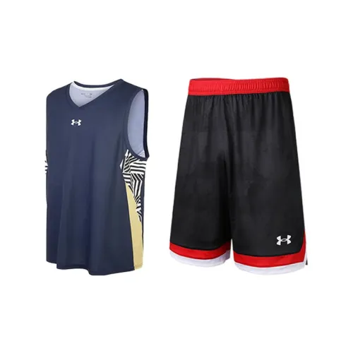 Under Armour Basketball Suits Men Blue+Black