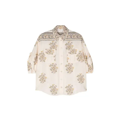 Zimmermann Pointillism-print Safari Shirt