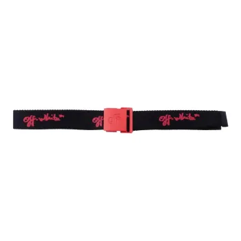 OFF WHITE Logo Embossed Buckle Belt