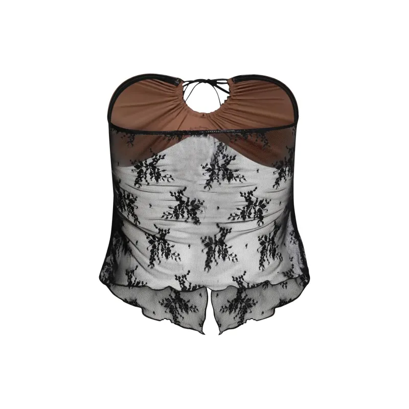 Tiger Mist KAROLINA TOP Strapless Top Women's Black-1