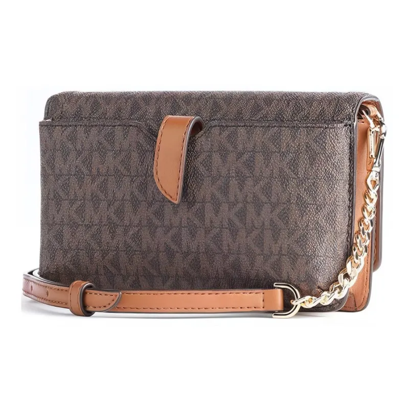 MICHAEL KORS Heather PVC Crossbody Bag, Shoulder Bag Women's Brown-3