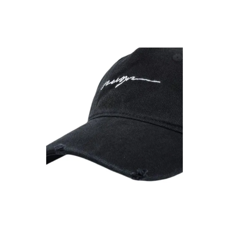 MSGM Logo Embroidered Distressed Baseball Cap-2