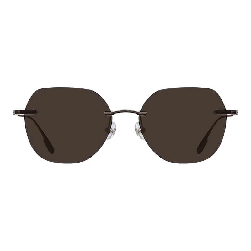 MUJOSH Astral Series Round Metal Rimless Atmosphere Enhancing Color Changing Sunglasses With Feather Light Feel Unisex-7