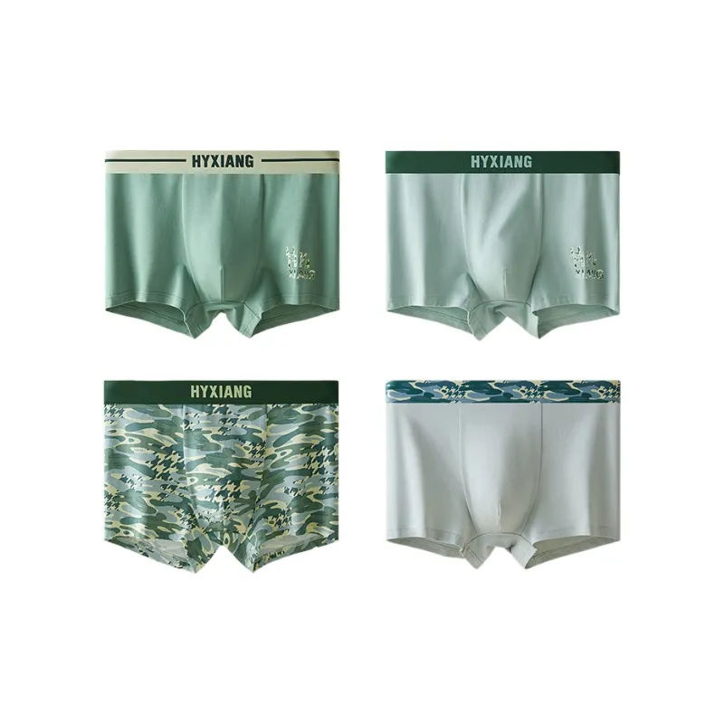 H YXIANG Underpants Men's 4 Pack Mixed Color-0