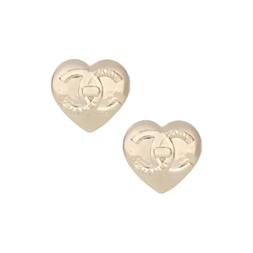 CHANEL Stud Earrings Women's Gold