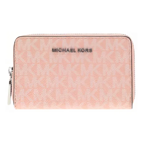 MICHAEL KORS Coated Canvas Wallet Small Size Women's Light Pink