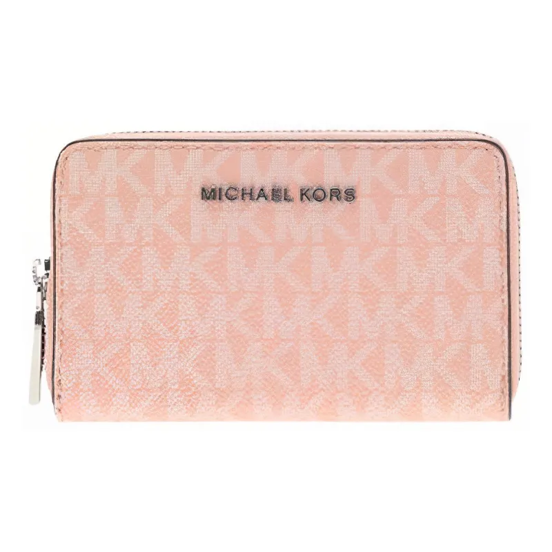 MICHAEL KORS Coated Canvas Wallet Trumpets Women's Light Pink-0