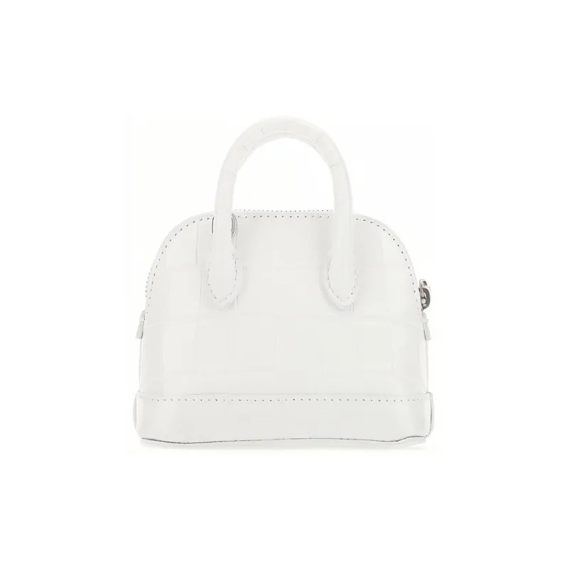 Balenciaga Ville Cow Leather Clutch Handbag Mini Women's White-2
