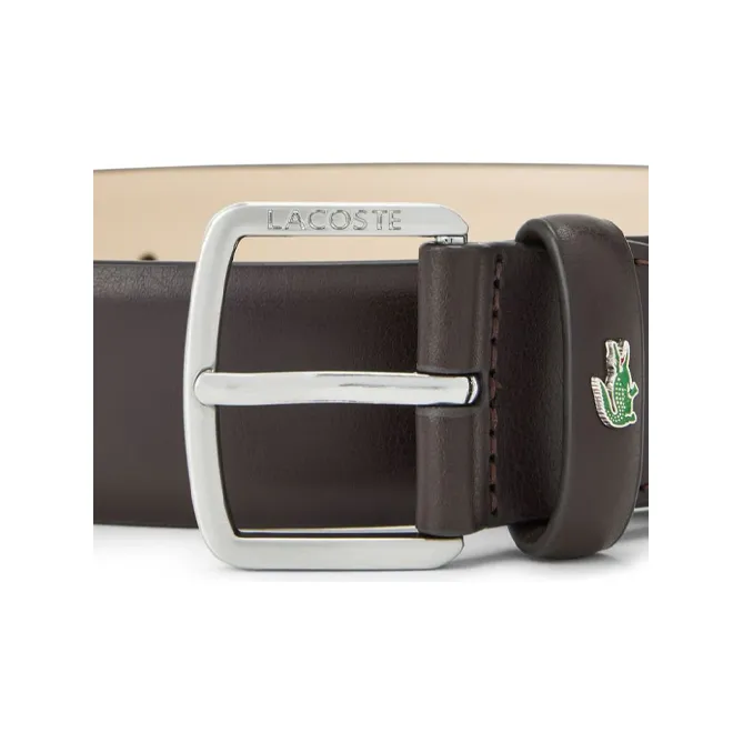 LACOSTE Logo engraved Leather Belt-2