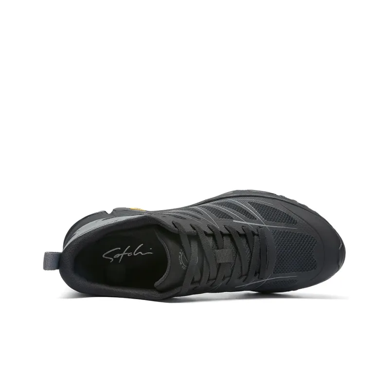 Satchi Cushioned Breathable Slip Resistant Low Top Casual Shoes Men's Black 4CM-3