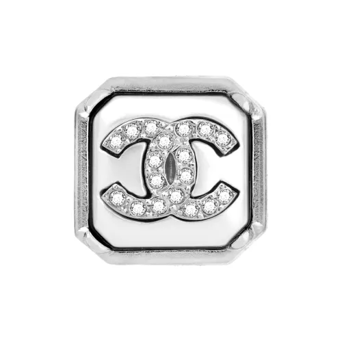 CHANEL Stud Earrings Women's Silver