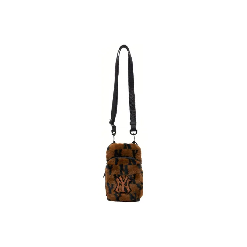 MLB Monogram Collection Polyester Cell Phone Pouch Shoulder Bag Crossbody Bag Regular Unisex Brown-4
