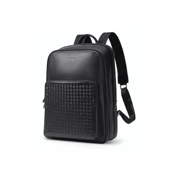 Playboy Cow Leather Backpack Men's Black