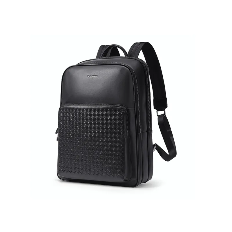 Playboy Cow Leather Backpack Men's Black-0