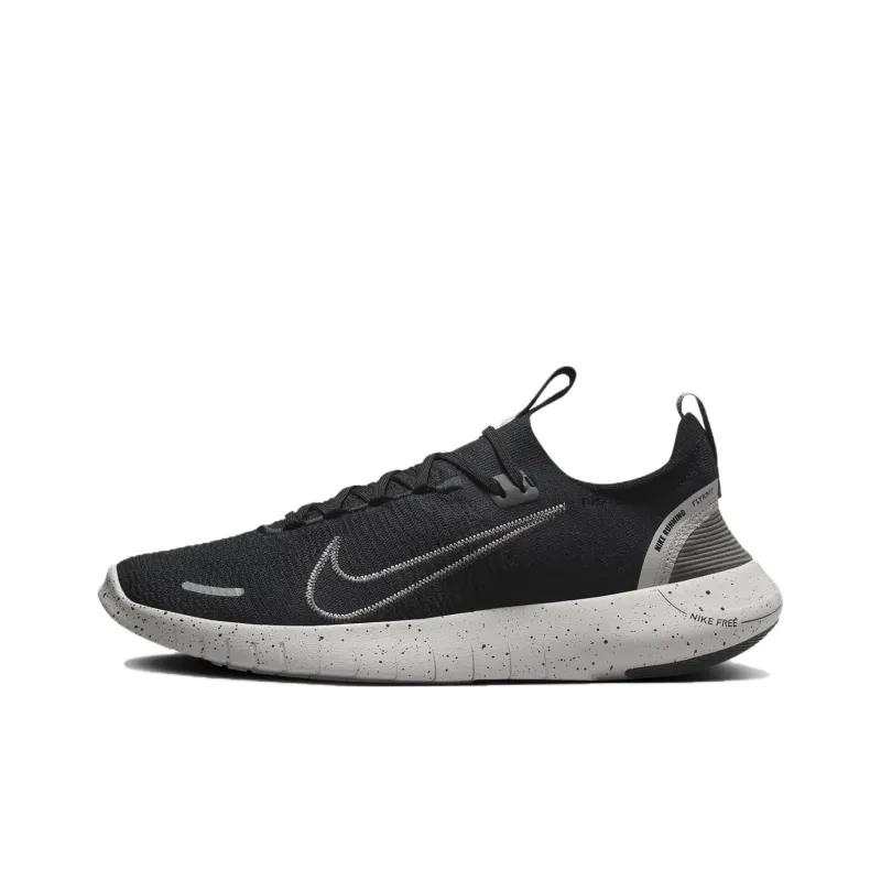 Nike Free RN Abrasion Resistant Breathable Low Top Running Shoes Men's Black-0