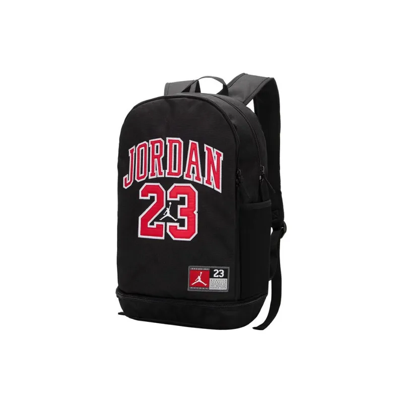 Jordan Polyester Backpack Medium Size Unisex Black & Red-1